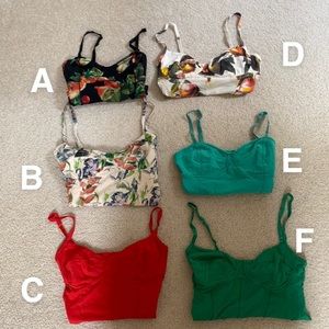 Mix and match Bustier tank tops